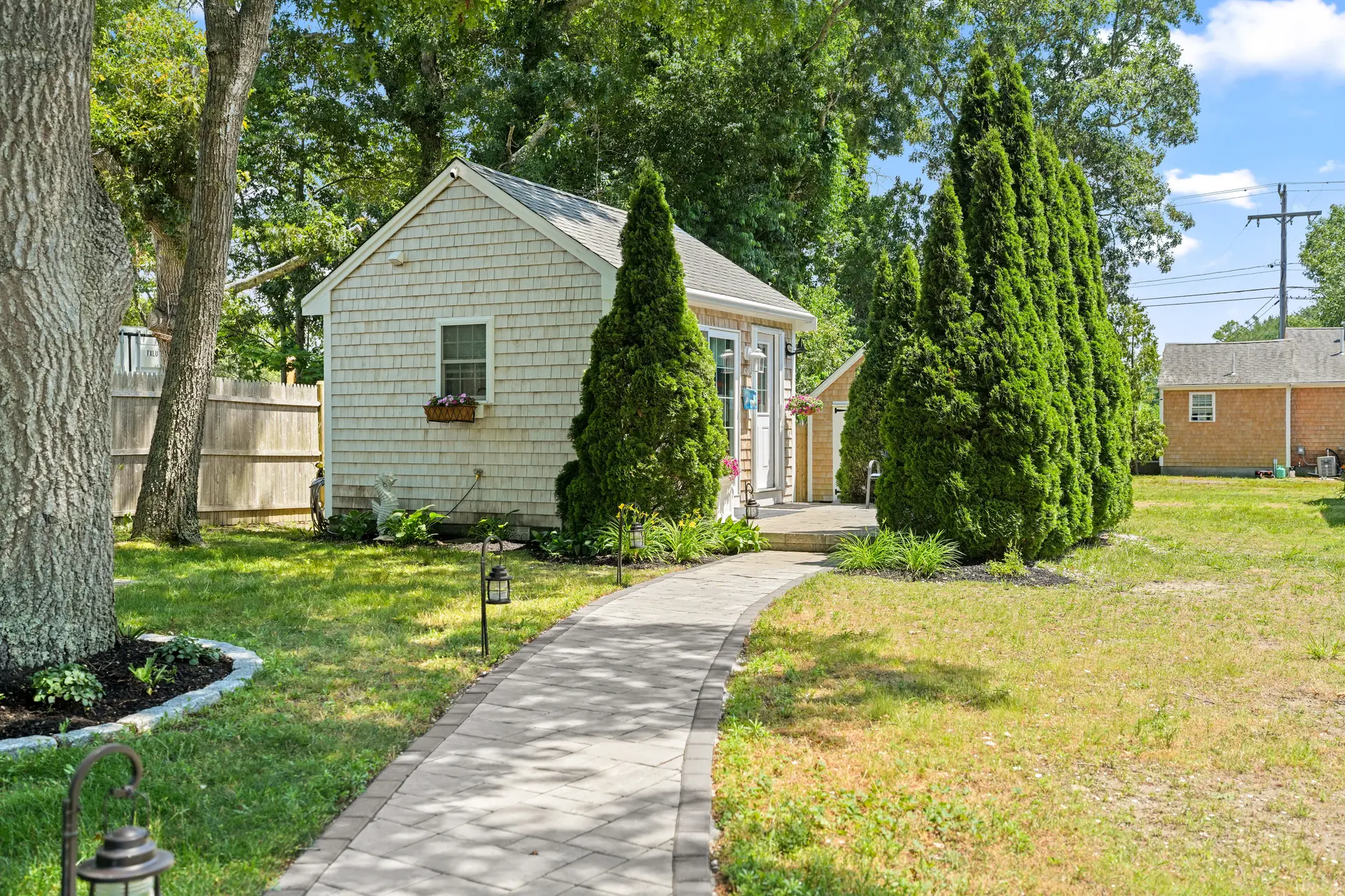 Garden path leading to The Seahorse Nook